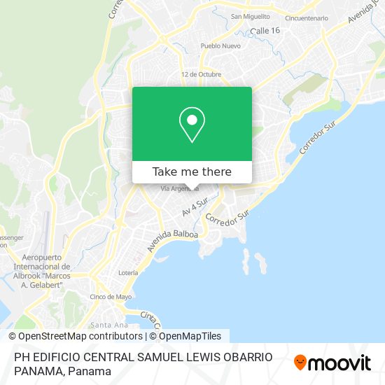 PH EDIFICIO CENTRAL  SAMUEL LEWIS  OBARRIO  PANAMA map