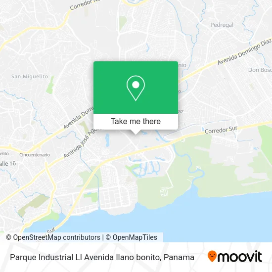 Parque Industrial Ll Avenida llano bonito map