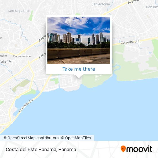 Mapa de Costa del Este  Panama