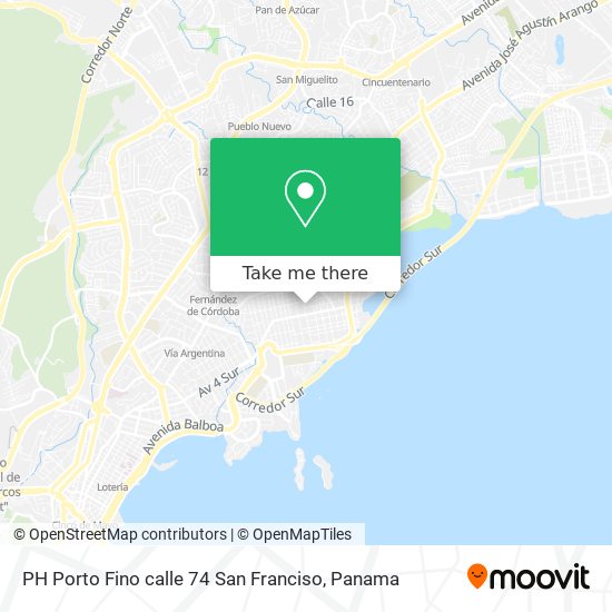 PH Porto Fino  calle 74  San Franciso map