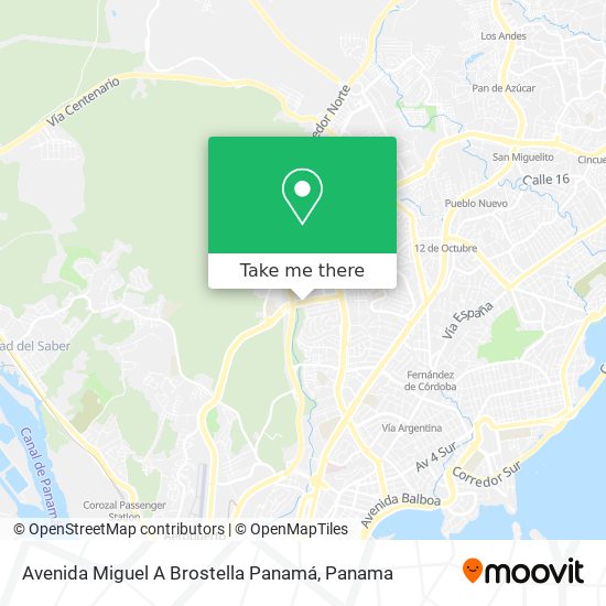 Mapa de Avenida Miguel A  Brostella  Panamá