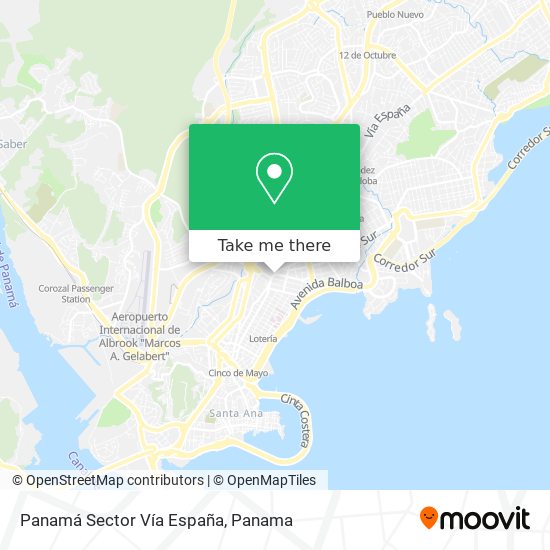 Mapa de Panamá  Sector Vía España