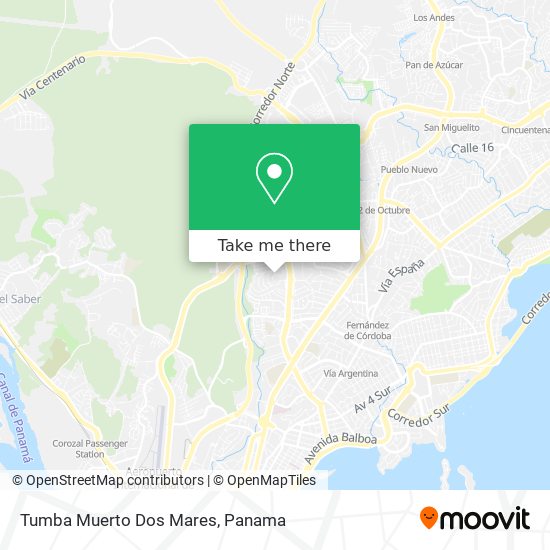 Tumba Muerto  Dos Mares map