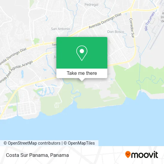 Costa Sur  Panama map