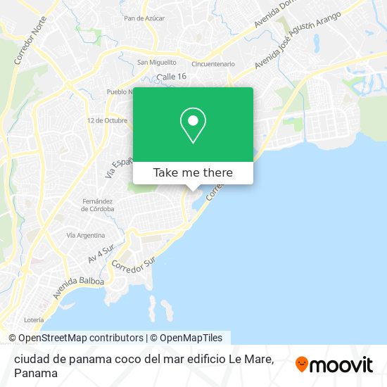 ciudad de panama  coco del mar  edificio Le Mare map