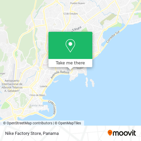 Mapa de Nike Factory Store