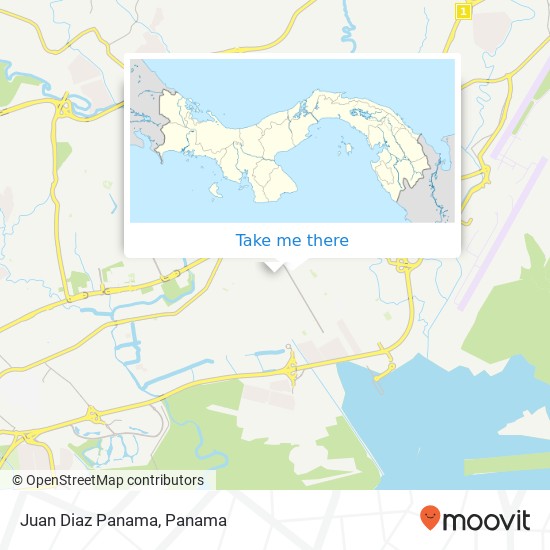 Juan Diaz  Panama map