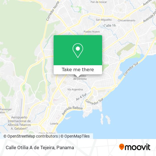 Calle Otilia A de Tejeira map