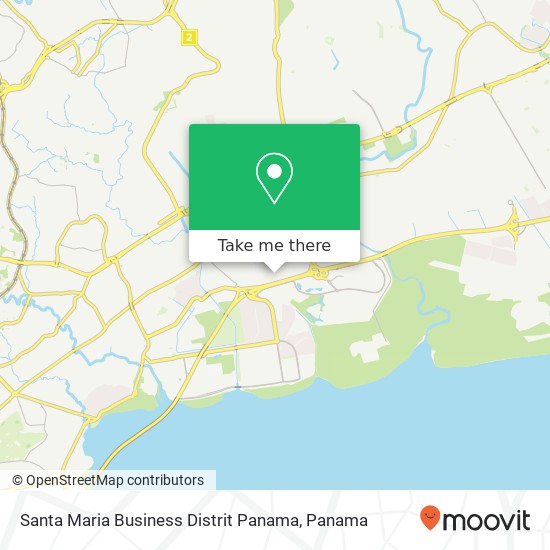 Santa Maria Business Distrit  Panama map