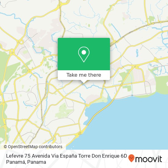 Lefevre 75 Avenida Via España Torre Don Enrique 6D  Panamá map