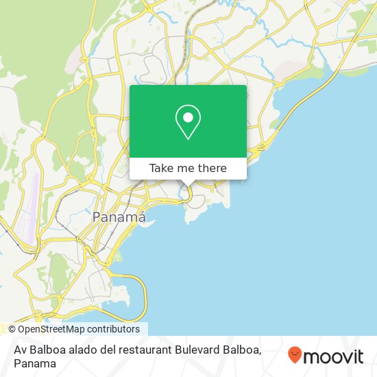 Av  Balboa alado del restaurant Bulevard Balboa map