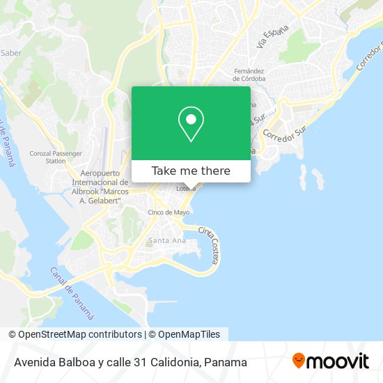 Avenida Balboa y calle 31  Calidonia map