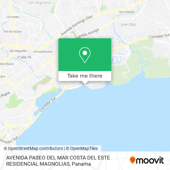 Mapa de AVENIDA PASEO DEL MAR COSTA DEL ESTE  RESIDENCIAL MAGNOLIAS