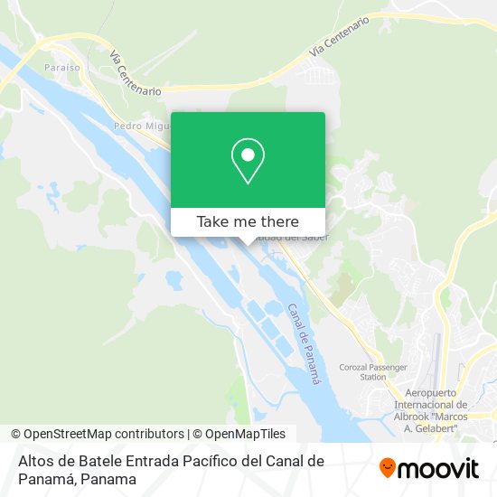 Mapa de Altos de Batele   Entrada Pacífico del Canal de Panamá