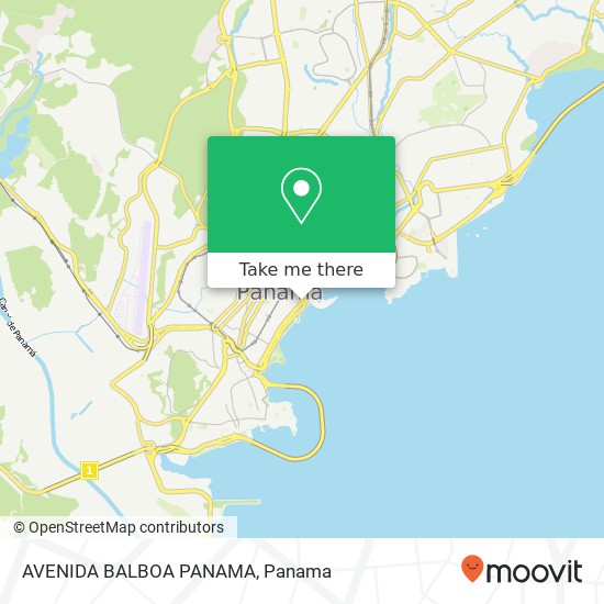 AVENIDA BALBOA PANAMA map