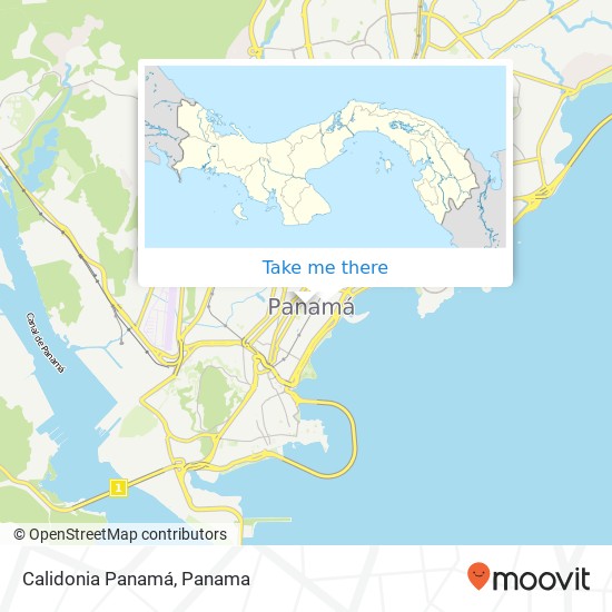 Mapa de Calidonia  Panamá