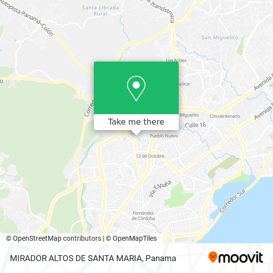 MIRADOR ALTOS DE SANTA MARIA map