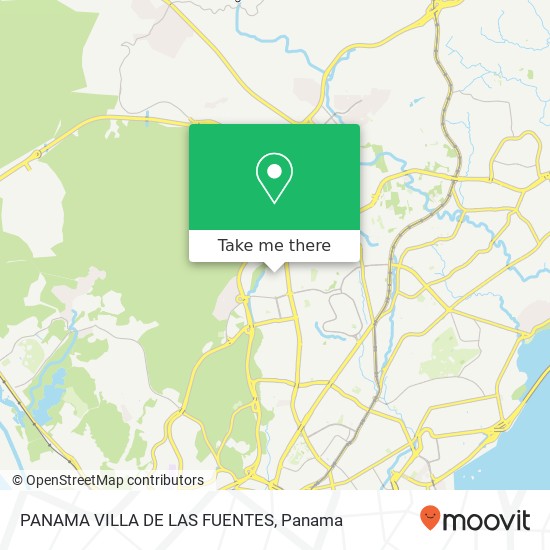 PANAMA VILLA DE LAS FUENTES map