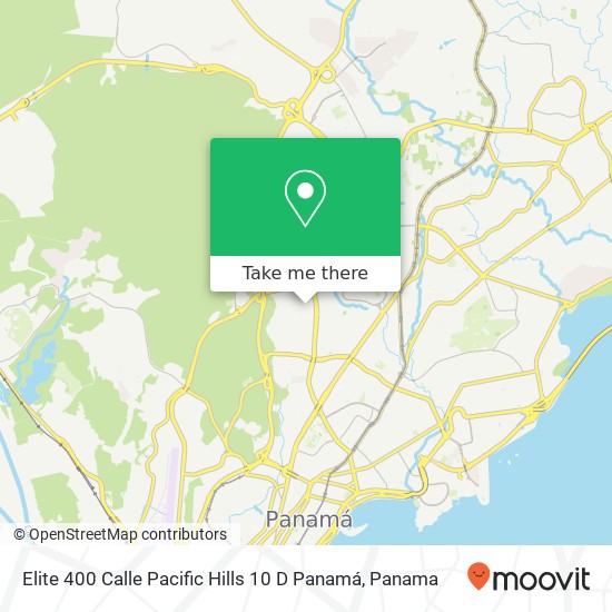 Elite 400 Calle Pacific Hills 10 D  Panamá map