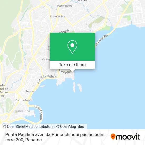 Punta Pacifica  avenida Punta chiriqui  pacific point torre 200 map