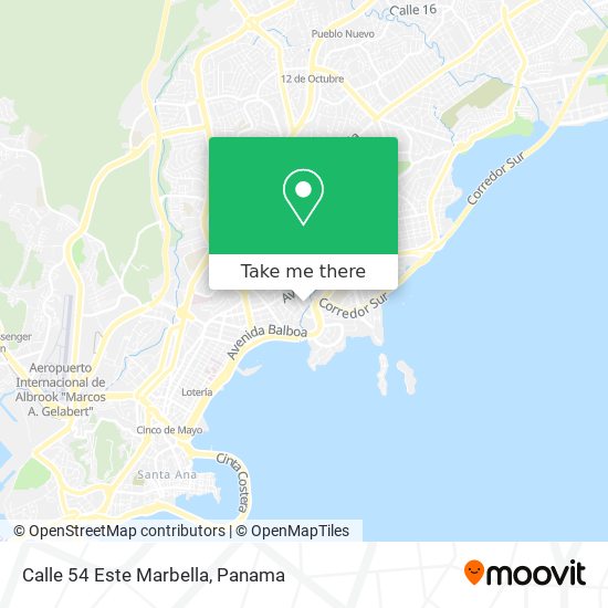 Calle 54 Este  Marbella map