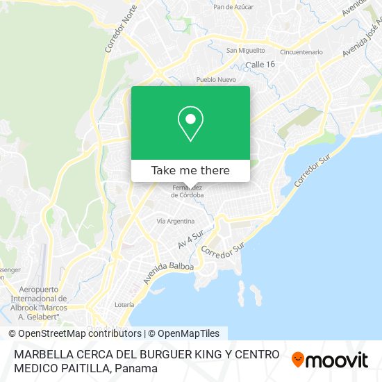 MARBELLA CERCA DEL BURGUER KING Y CENTRO MEDICO PAITILLA map