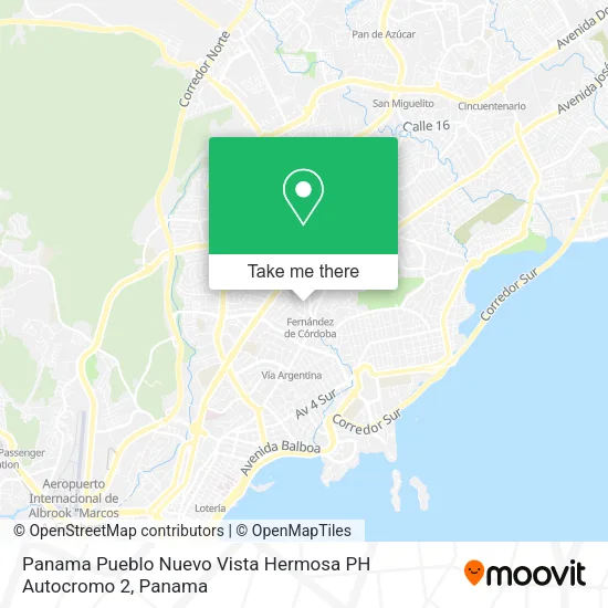 Mapa de Panama  Pueblo Nuevo  Vista Hermosa  PH Autocromo 2