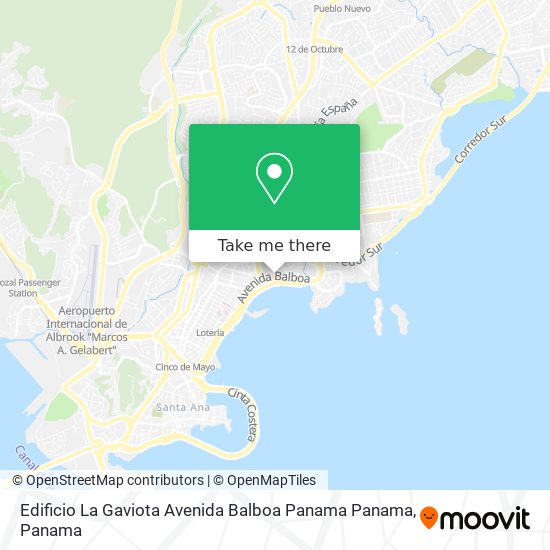 Mapa de Edificio La Gaviota  Avenida Balboa  Panama  Panama