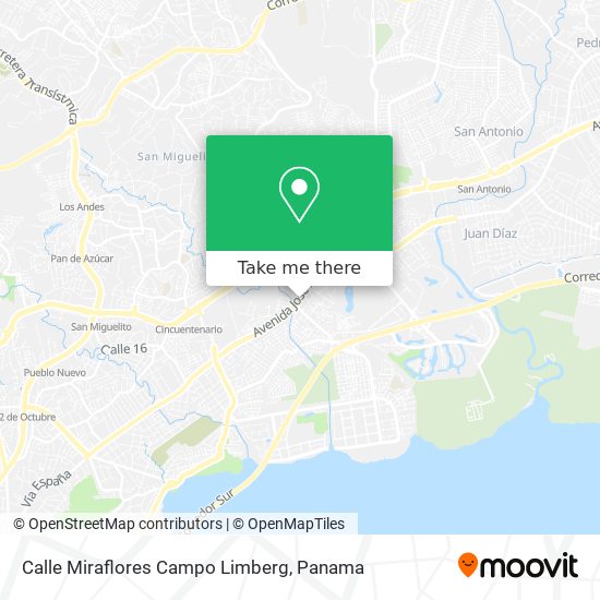 Mapa de Calle Miraflores  Campo Limberg