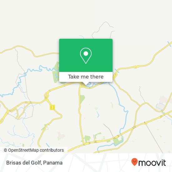 Brisas del Golf map