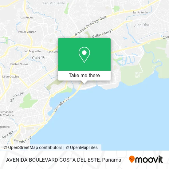 Mapa de AVENIDA BOULEVARD COSTA DEL ESTE