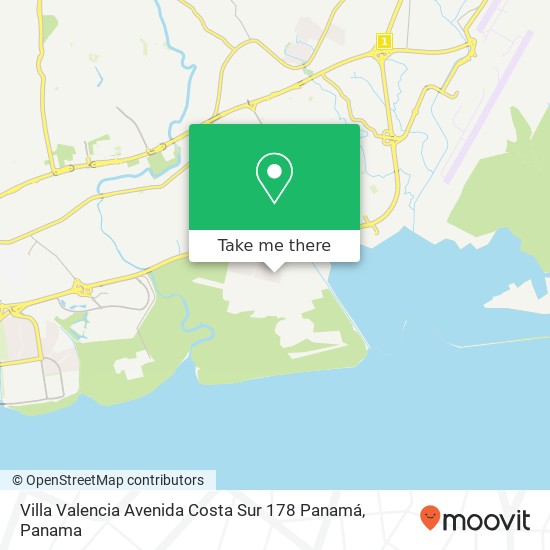 Mapa de Villa Valencia Avenida Costa Sur 178  Panamá