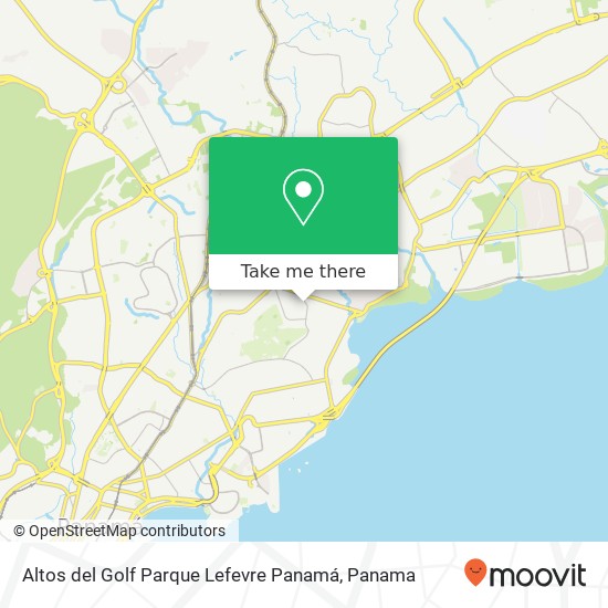 Mapa de Altos del Golf  Parque Lefevre  Panamá