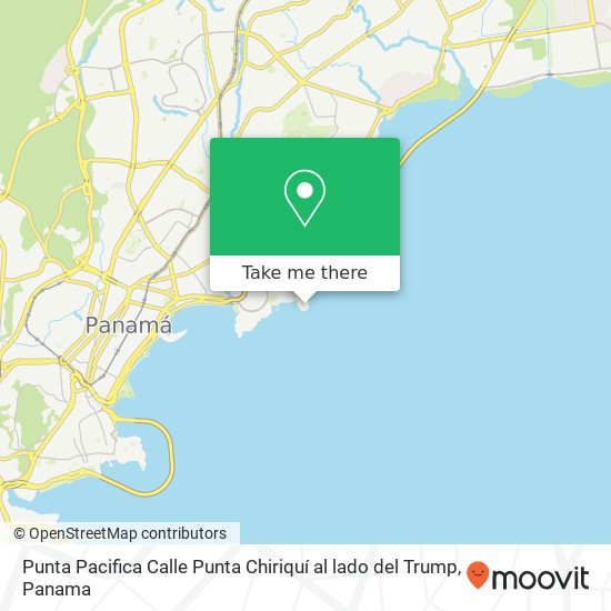 Punta Pacifica  Calle Punta Chiriquí  al lado del Trump map