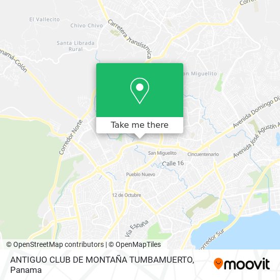 Mapa de ANTIGUO CLUB DE MONTAÑA  TUMBAMUERTO