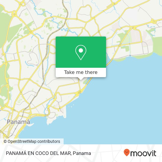 PANAMÁ EN COCO DEL MAR map