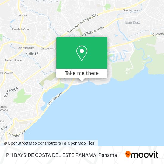 PH BAYSIDE  COSTA DEL ESTE  PANAMÁ map