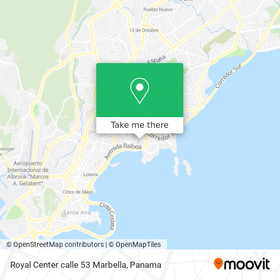 Mapa de Royal Center  calle 53 Marbella