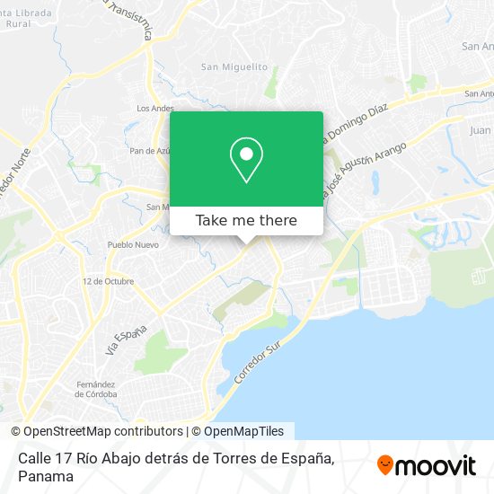 Mapa de Calle 17 Río Abajo  detrás de Torres de España