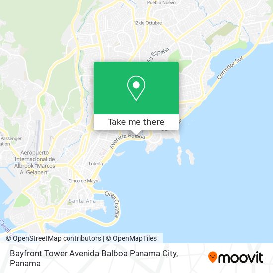 Bayfront Tower  Avenida Balboa  Panama City map