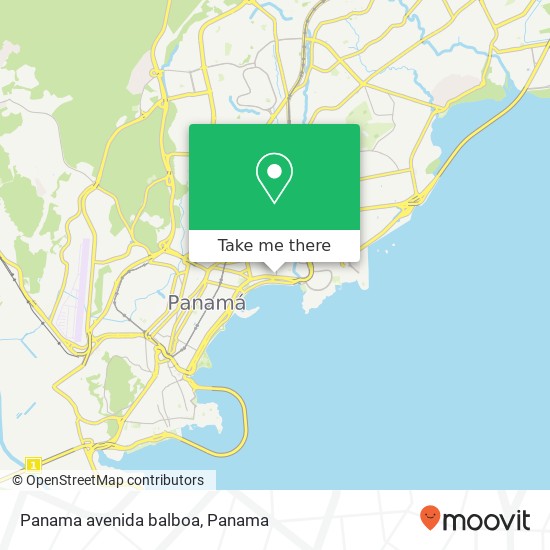 Panama  avenida balboa map