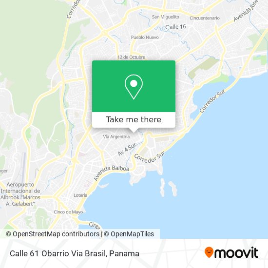 Mapa de Calle 61 Obarrio   Via Brasil