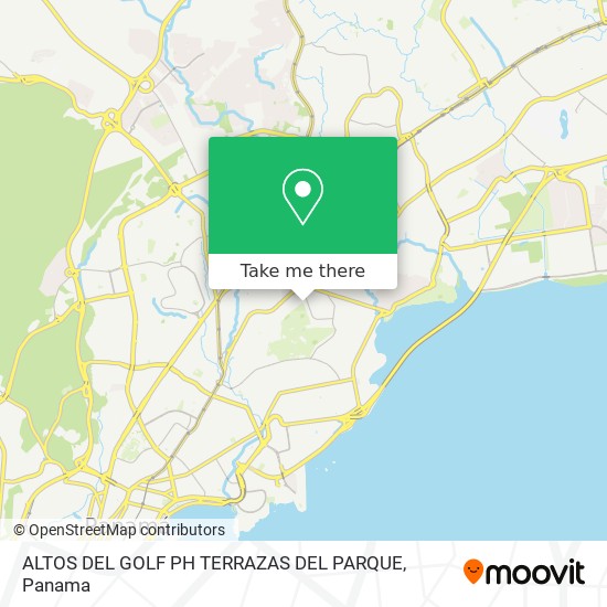 Mapa de ALTOS DEL GOLF   PH TERRAZAS DEL PARQUE