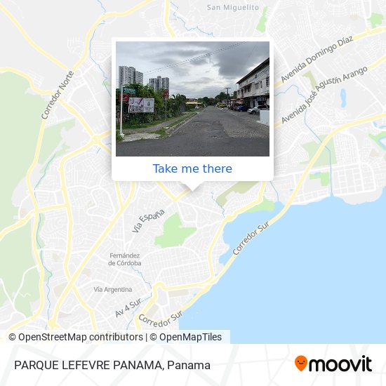PARQUE LEFEVRE PANAMA map