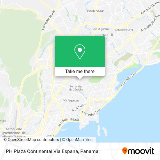PH Plaza Continental  Via Espana map