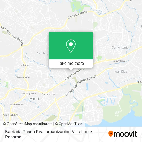 Mapa de Barriada Paseo Real  urbanización Villa Lucre