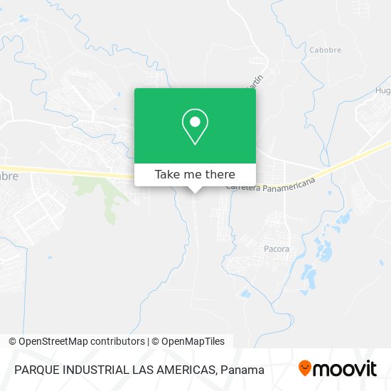 PARQUE INDUSTRIAL LAS AMERICAS map