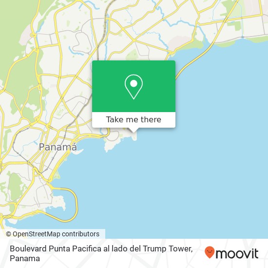 Boulevard Punta Pacifica  al lado del Trump Tower map