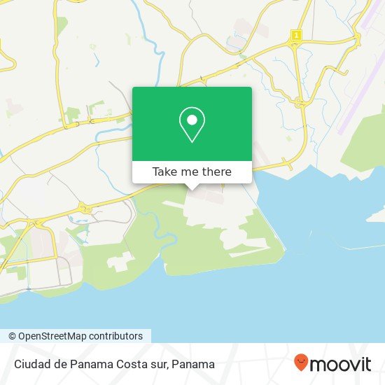 Ciudad de Panama  Costa sur map