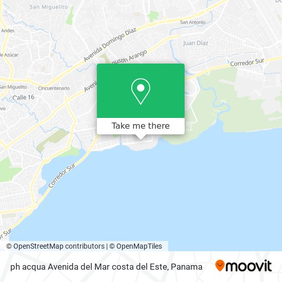 ph acqua   Avenida del Mar   costa del Este map
